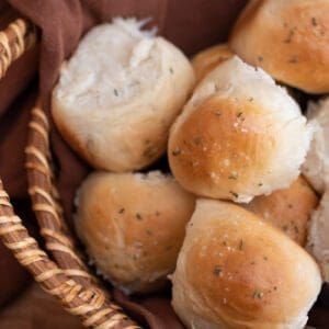 Amish White dinner Rolls with egg wash