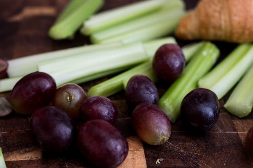 grapes and celery