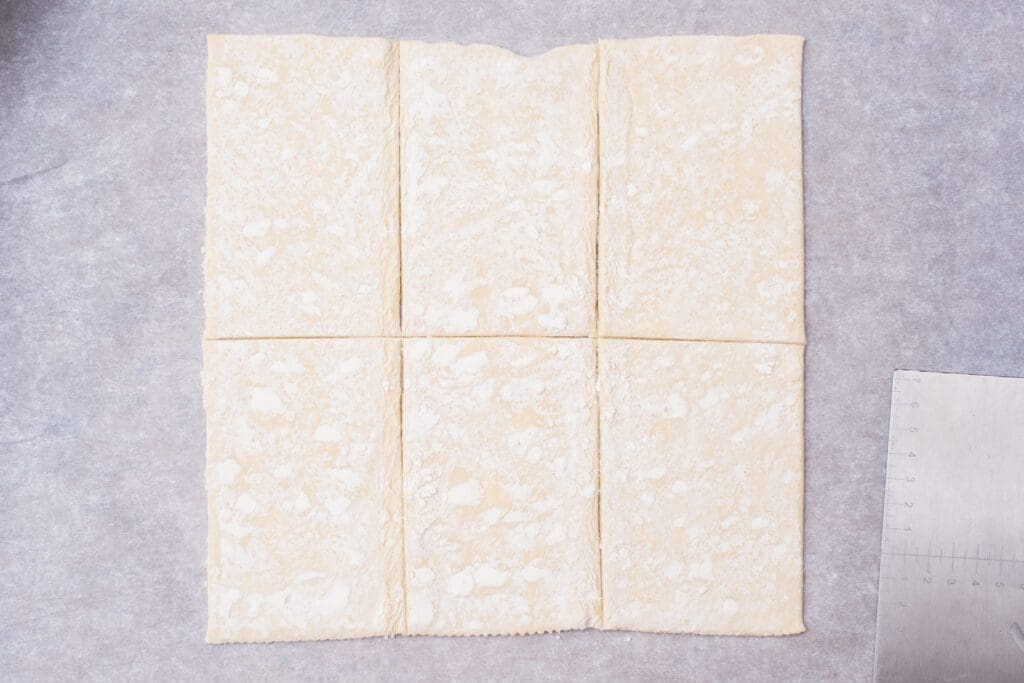 cut puff pastry sheets