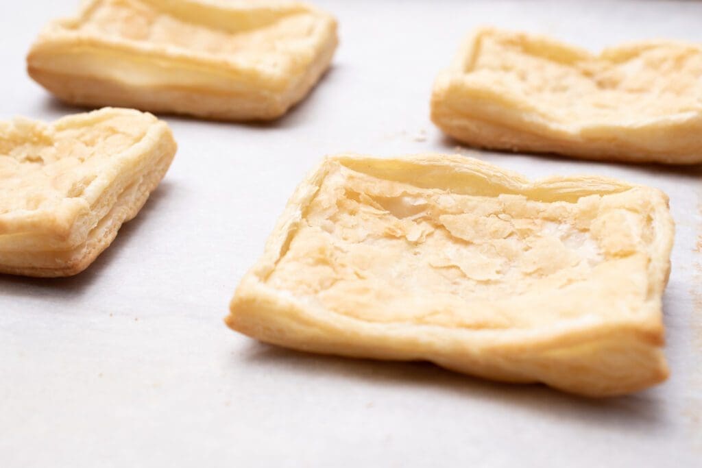 pressed centers of puff pastry