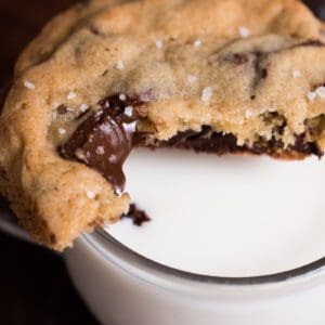 Salted Dark Chocolate Chunk Cookies
