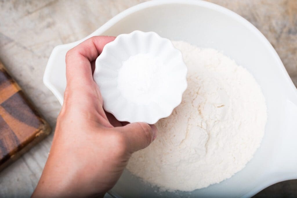 add baking soda to flour